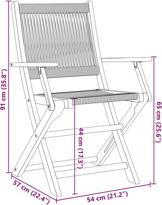 Actual product image vidaXL Gartenstuhl