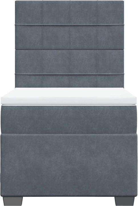 Produktbild vidaXL Bo x springbett mit Matratze 140 x 200 cm Samt (140 x 200 cm)