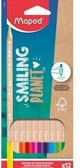 Produktbild Maped Dreikant-Buntstifte SMILING PLANET, 12er Kartonetui (12x)