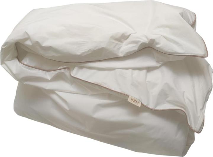 Blanc avec garniture beige