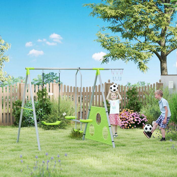 Produktbild Swisshandel24 4 in 1 Schaukelgestell Outdoor Schaukelgerüst mit Schaukel, Metallgestell