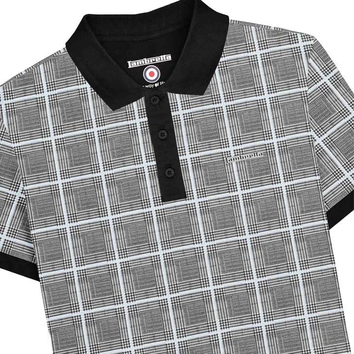 Immagine prodotto Lambretta SS25 Maglietta Polo Grande e Alto Assegno Principe di Galles Uomo (5XL)