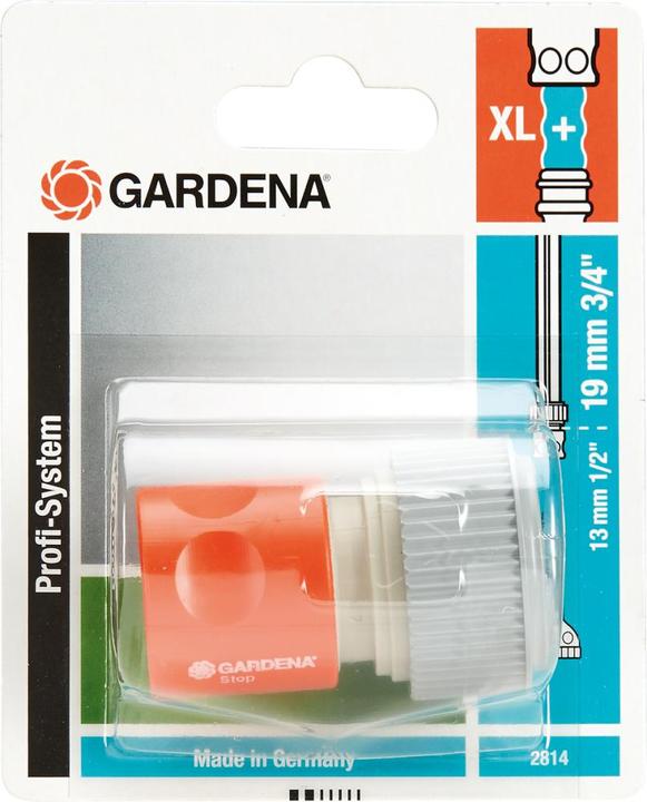 Actual product image Gardena Transition piece with water stop (Transition piece, Water stop, 13 mm)