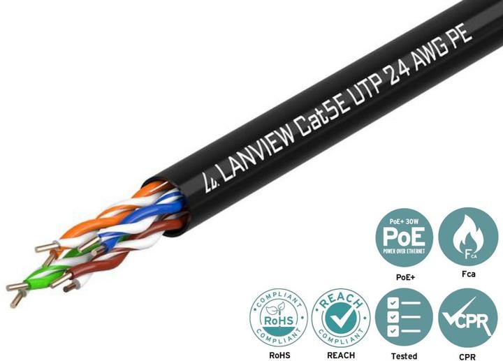 Produktbild Lanview Cat5e U-UTP Network Cable (U/UTP, CAT5e, 305 m)