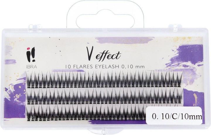Actual product image Ibra V Effect Eyelash Tufts 10Mm 120Pcs. (Artificial eyelashes)
