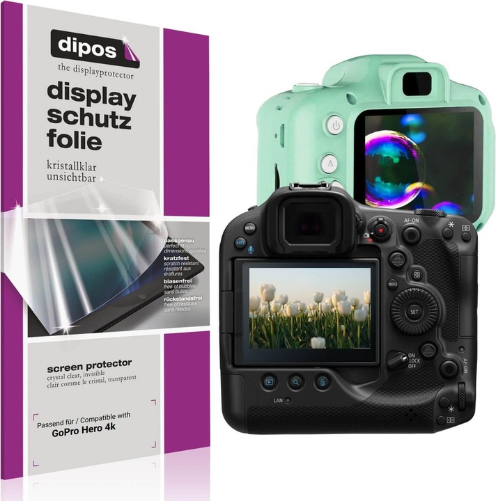 Actual product image Dipos Screen Protector Crystalclear for GoPro Hero 4k