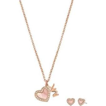 Michael Kors, Schmuck Set, Luxury Jewelry Set Mkj8400set Love Kors - Necklace And Earrings