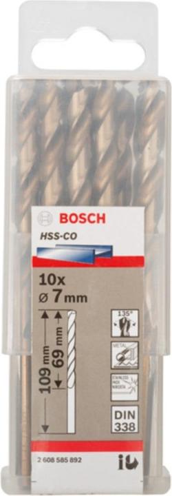 Produktbild Bosch Professional Zubehör PRO Stainless Steel HSS-Co Spiralbohrer, 7 x 69 x 109 mm (7 mm)