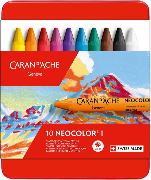 Image du produit Caran d'Ache Neocolor I Boîte métallique (Multicolore, 10 x)