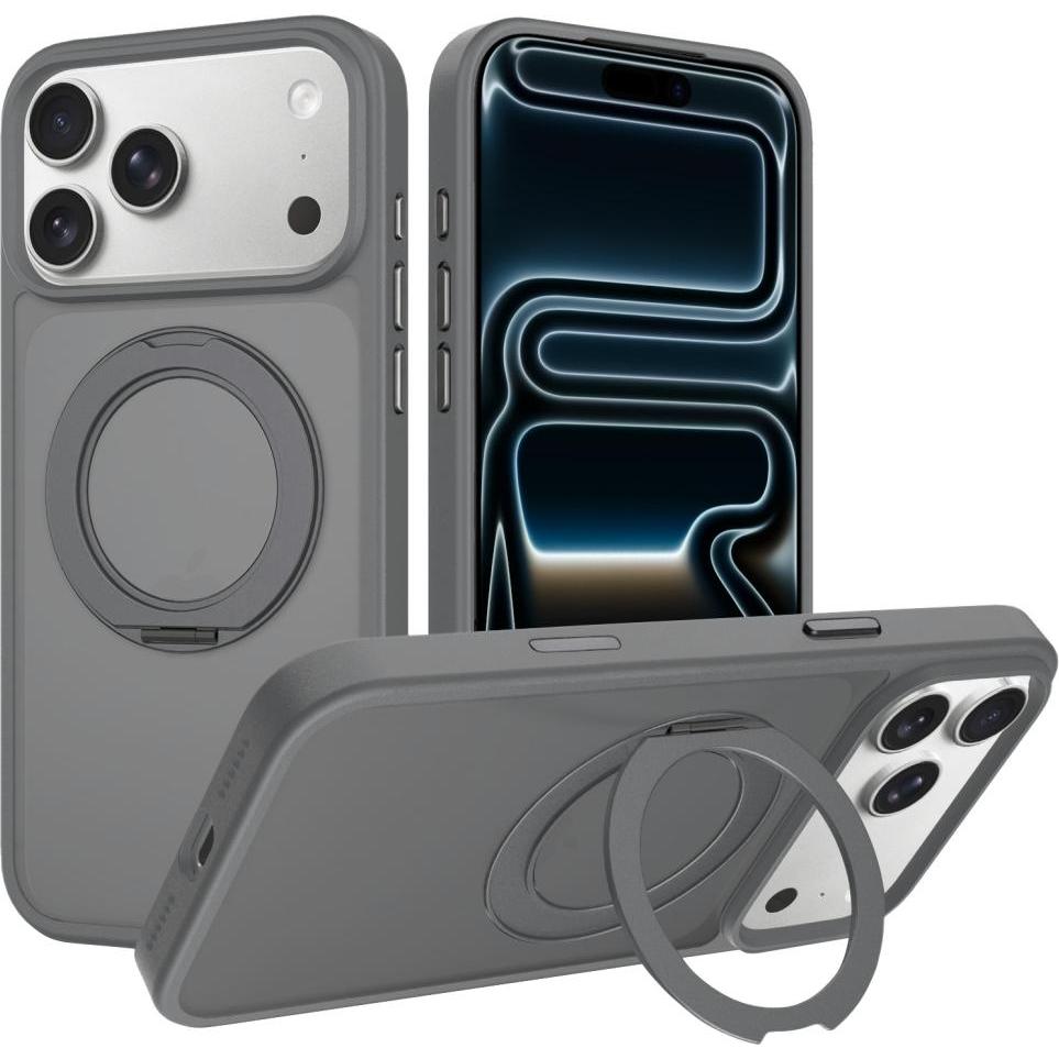 Screenguard Magnetic Apple iPhone 17 Pro Case mit MagSafe Kickstand (Apple iPhone 17 Pro), Cover smartphone, Grigio