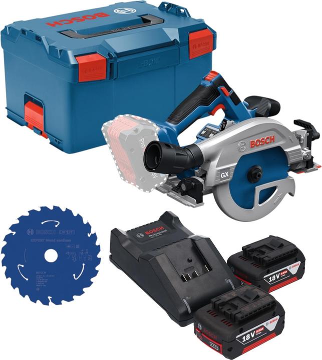Actual product image Bosch Professional Bosch GKS 18V-57-2 GX Professional Akku Kreissäge 18 V 165 mm Brushless + 2x Akku 5,0 Ah +