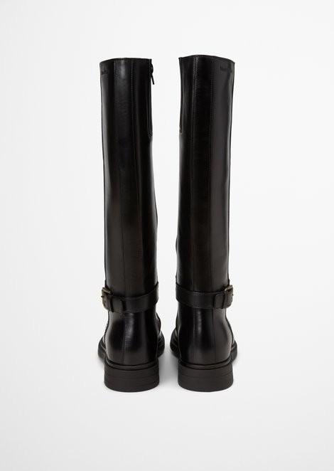 Actual product image Marc O'Polo Leather Boots with Adjustable Buckle (38)