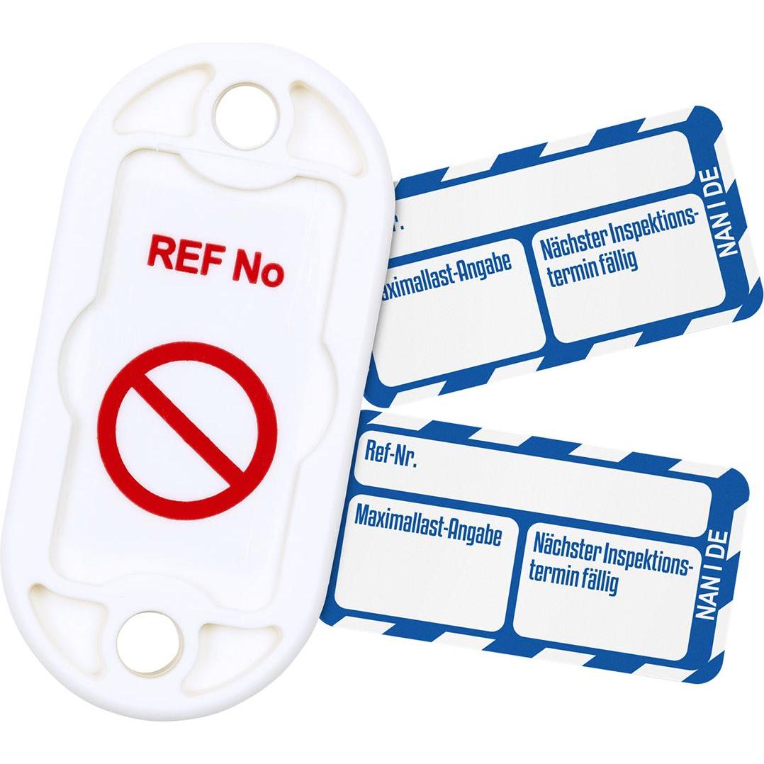 Brady, Segnaletica di sicurezza, NAN-DE-PK-NAN-I-BL, Set Nanotag™, 20 supporti per Nanotag, 20 etichette con inserti Nanotag (bianco