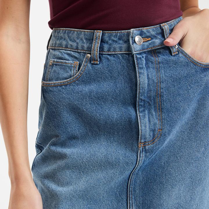 Produktbild La Redoute Collections Gerader Midirock aus Denim (32)