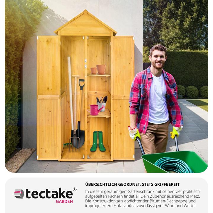 Immagine prodotto tectake armadio da giardino con tetto a punta