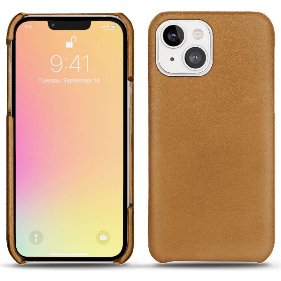 Noreve Lederschutzhülle (Apple iPhone 13), Smartphone Hülle, Braun