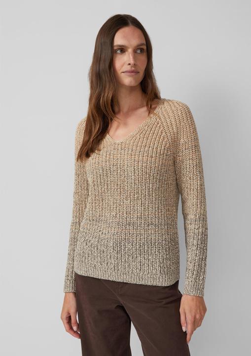 Produktbild s.Oliver Strickpullover Kuscheliger V-Ausschnitt-Strickpullover aus Baumwollmix (38)
