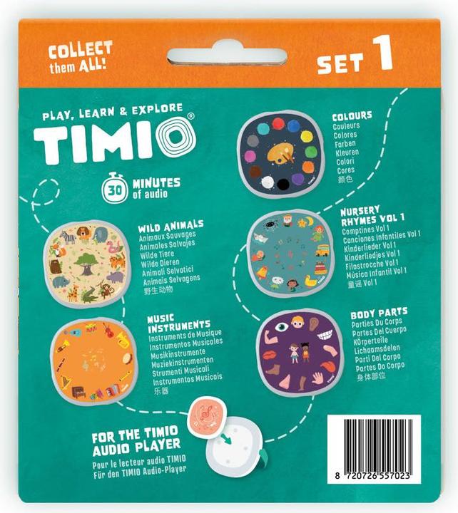 Produktbild Timio Audio Disc Set 1 (Spanisch, Multilingual, Französisch, Isländisch, Englisch, Chinesisch, Italienisch, Deutsch, Portugiesisch)