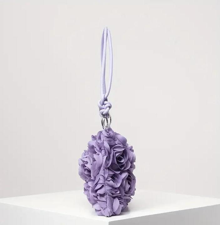 Actual product image Only-Bags.Store Elegante Rose Floral Umhängetasche - verstellbarer Riemen, Reissverschluss, Polyester, perfekt für