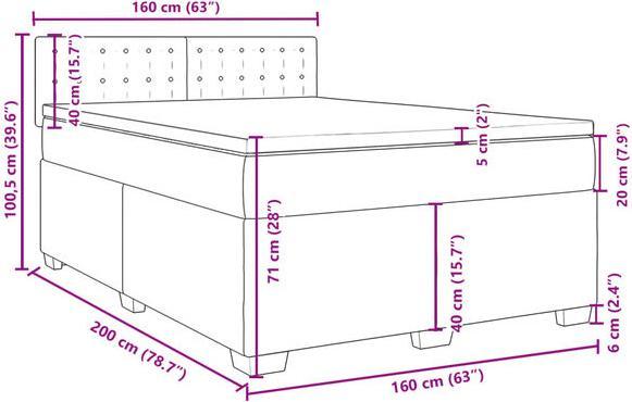 Produktbild vidaXL Boxspringbett (160 x 200 cm)