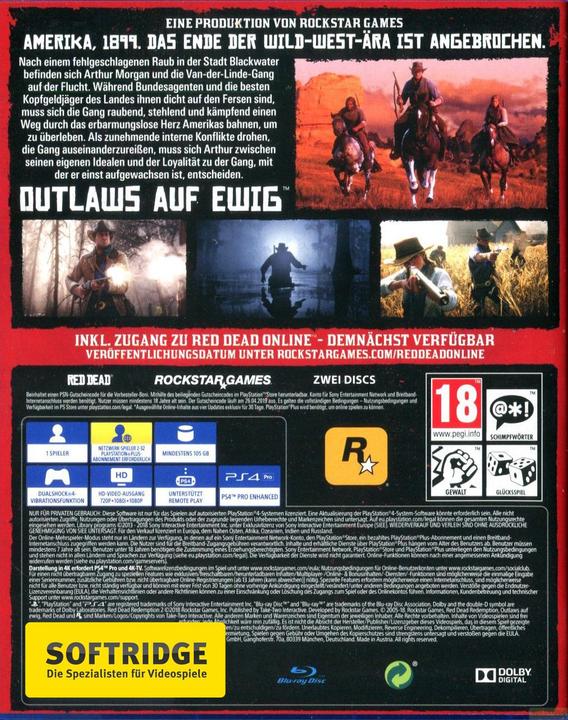 Actual product image Rockstar Red Dead Redemption 2 (PS4, DE)