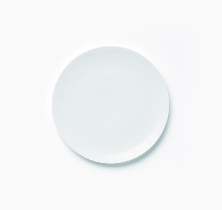 Produktbild Aida Relief - Set of 4 - White lunch plate - 22 cm (35186) (4 x, 22 cm)