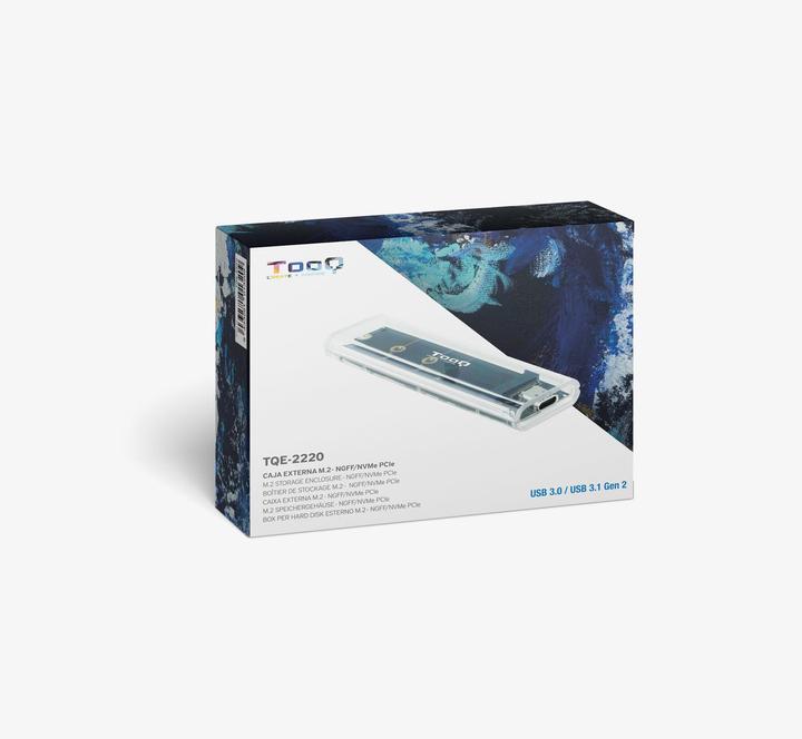 Actual product image Tooq Technology CAJA EXT. M.2 NGFF/NVME USB3.1 GEN2 USB-C RGB TRAN (M.2 2280)
