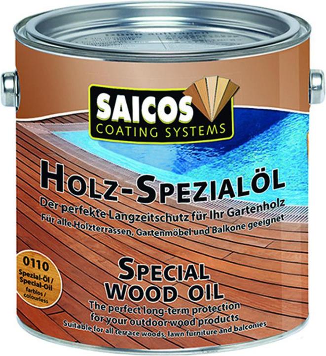 Actual product image Saicos Special wood oil for terraces (Larch tree, Transparent, 2.50 l)