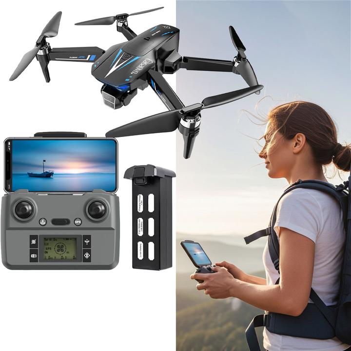 Immagine prodotto Casativo GPS-Drohne mit Full-HD-Kamera, faltbar, 800m Reichweite, inkl. Zusatzakku (25 min, 456 g)