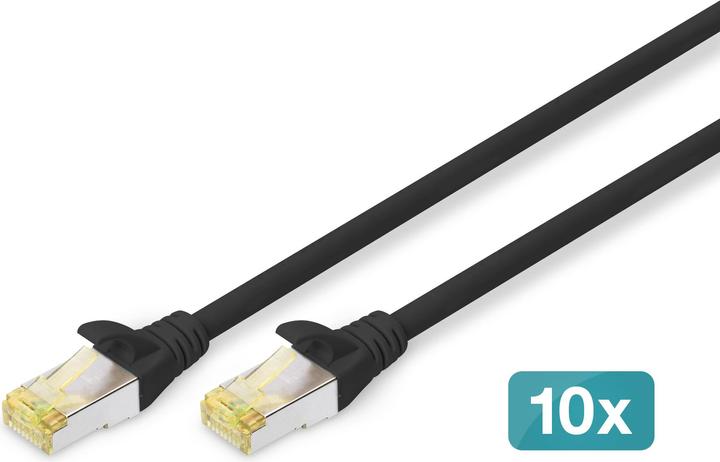 Image du produit Digitus Cordon de raccordement CAT 6A S/FTP, 10 pièces (S/FTP, CAT6a, 0.50 m)