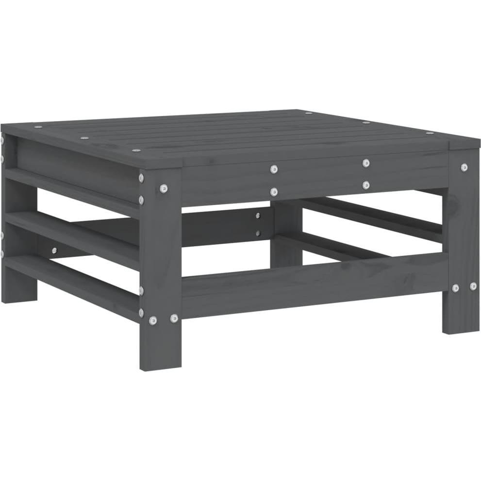 Thumbnail - VidaXL, Gartenlounge, 6-tlg. Garten-Lounge-Set Grau Massivholz Kiefer,Farbe