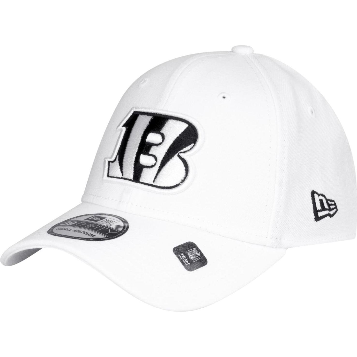 New Era, Herren, Cap, 39Thirty Stretch Cap - NFL Cincinnati Bengals - M/L, Weiss, (M)