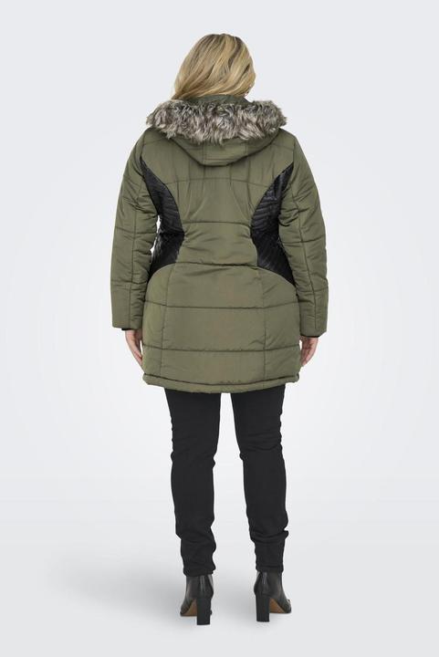 Immagine prodotto Only Cappotto curvy con cappuccio in pelliccia (S)