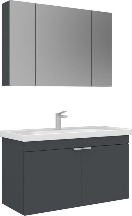 Produktbild Homitis Desna 100 Bathroom Cabinet With Sink & Mirror Set (2 Pieces)