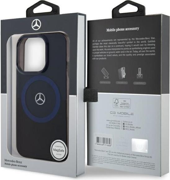 Produktbild Mercedes MEHMP16X23HBIKV iPhone 16 Pro Max 6.9" czarny niebieski/black blue hardcase MB Double La (Apple iPhone 16 Pro Max)