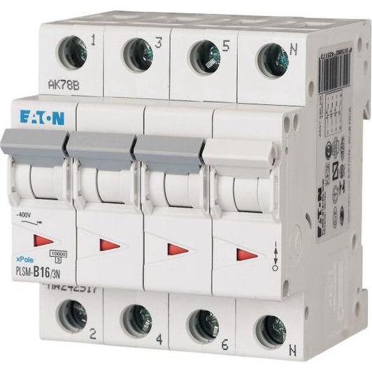 Eaton, Schutzschalter, Leitungsschutzschalter, 16 A, 3p+N, 242517