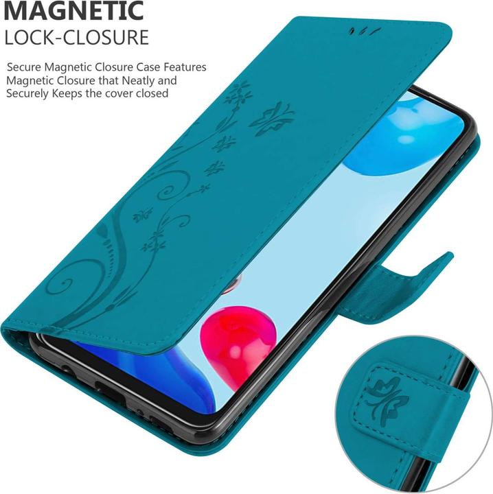 Produktbild Cadorabo Hülle für Xiaomi RedMi NOTE 11 4G / 11S 4G mit Blumen Muster (Xiaomi Redmi Note 11, Xiaomi Redmi Note 11S)