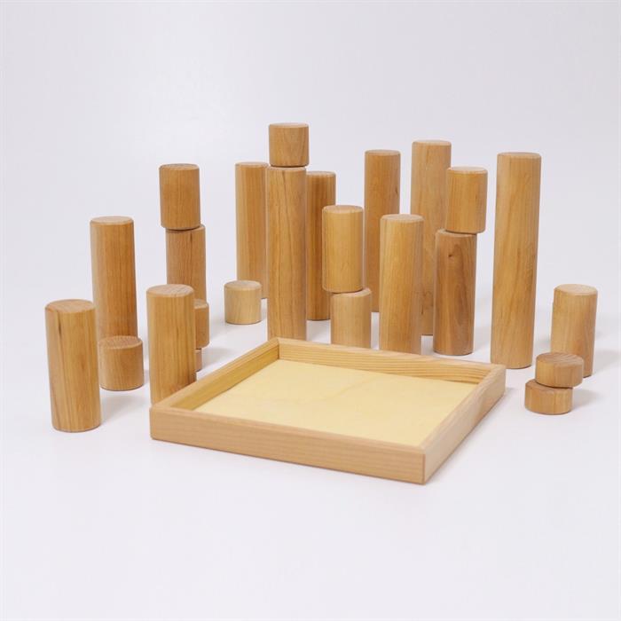 Produktbild Grimm's 10171 Grosse Bauwalzen Natur