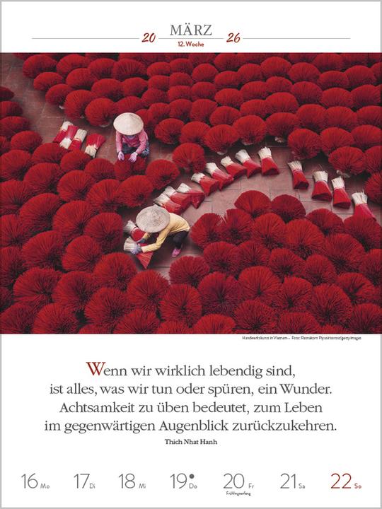 Produktbild Buddhistische Weisheiten 2026 (24 x 32 cm)