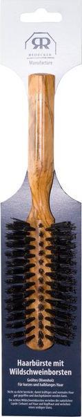 Image du produit Bürstenhaus Redecker Brosse à cheveux poils de sanglier noir demi-rond emballage SS 21.5 cm