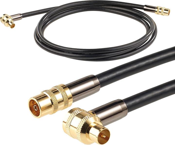 Image du produit Auvisio Câble d'antenne HDTV de qualité supérieure avec connecteur coaxial (105 dB, Câble d'antenne)