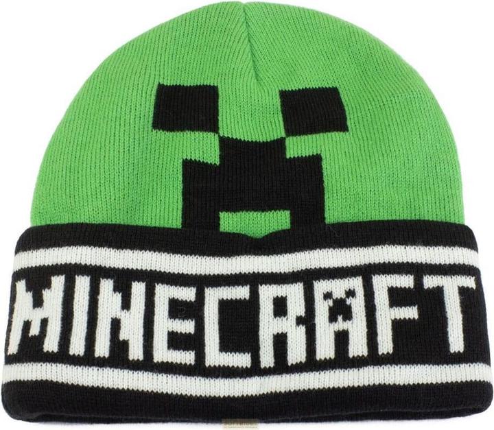 Actual product image Heroes Inc Minecraft - Bonnet Vert et Noir Visage de Creeper