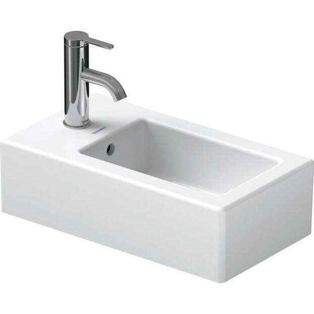 Duravit, Waschbecken, Handwaschbecken VERO m ÜL HLB 250x450mm 1 Hahnloch weiss (450 mm, 250 mm)