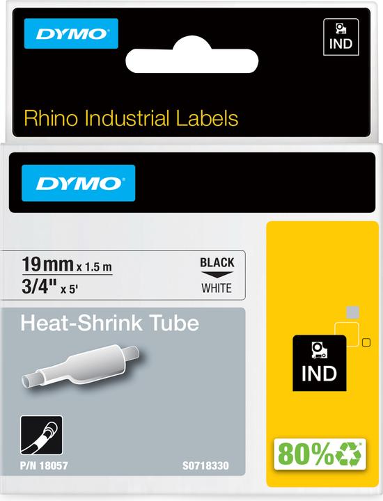 Produktbild Dymo Rhino Heissschrumpfschlauch (1.90 cm, Weiss)
