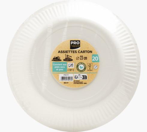 Produktbild PROnappe 20 Pappteller Ø 23,0 cm (23 cm)