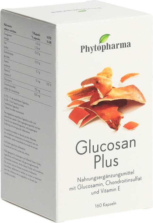 Immagine prodotto Phytopharma Glucosan PLUS con glucosamina e condroitina per le articolazioni (160 Pezzo/i, Pillole, 127 g)