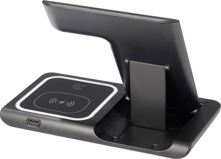 Produktbild Renkforce RF-QiWC3in1-01 induktive Ladestation Bis zu 3 Geräte gleichzeitig lade (15 W)