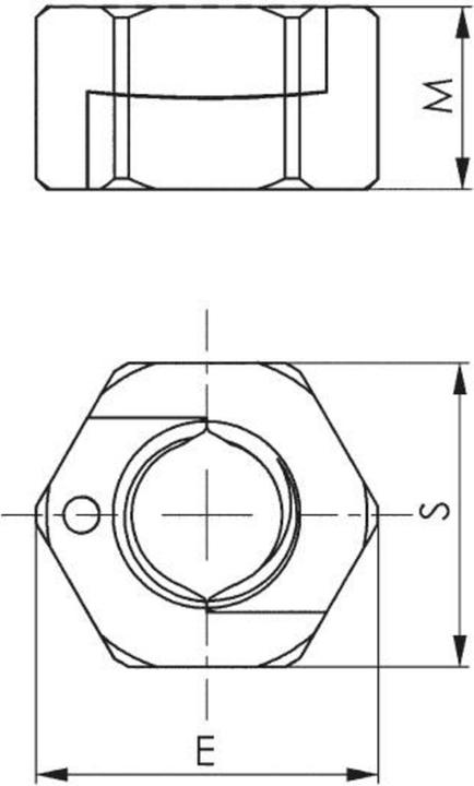 Actual product image Amf TWINNUT nut without shoulder