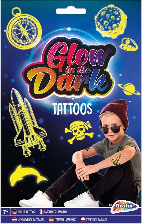 Actual product image Grafix Glow in the Dark Tattoos - Blue