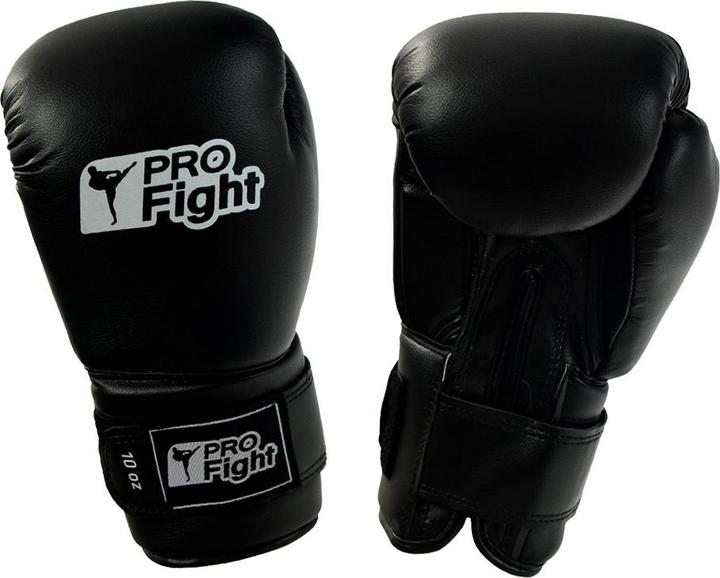 Actual product image Pro Fight Black Leather Boxing Gloves (10)